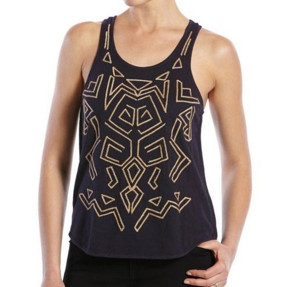 lucky brand embroidered tank top